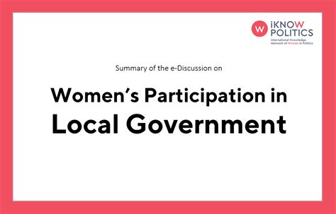 Summary Of The E Discussion On Womens Participation In Local