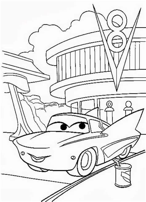 beautiful flo  disney cars coloring page  print