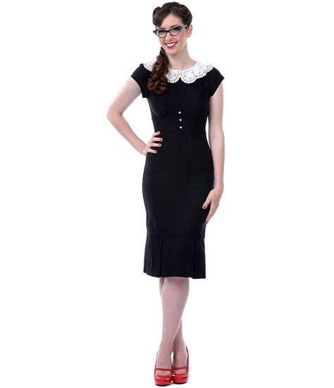 1940 s style stop staring black duchess wiggle dress unique vintage