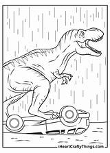 Jurassic Park Coloring Pages Printable Dinosaurs Velociraptor Movie Pdf sketch template