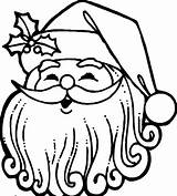 Coloring Pages Thick Santa Lined Christmas Heads Printable Google Getcolorings Beard sketch template