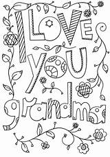 Abuela Doodle Grandparents Supercoloring Grandparent Sheets Nana Grandpa Quiero 70th Abuelas sketch template