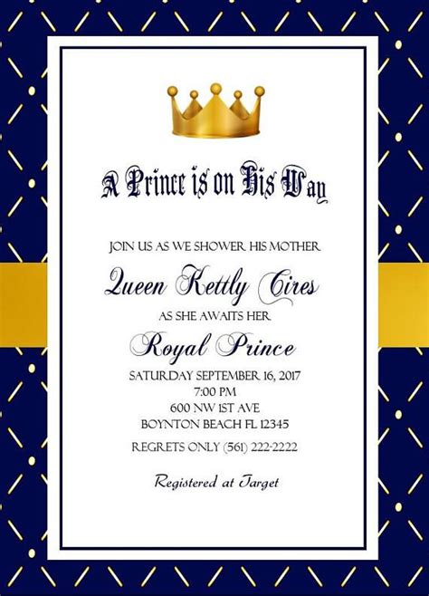 royal baby shower invitation  royal baby shower invitation royal