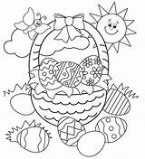 Wielkanocny Koszyk Kolorowanki Dzieci sketch template