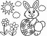 Easter Bunny Coloring Pages Rabbit Getdrawings sketch template