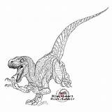Velociraptor Jurassic Raptor Lego sketch template