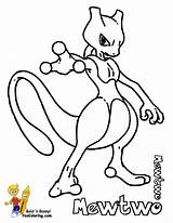 Pokemon Coloring Pages Mewtwo Kids Mew Yescoloring sketch template