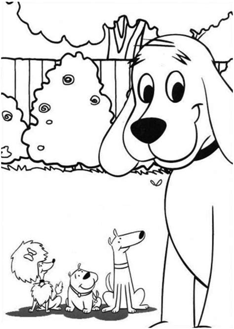 dog clifford  big red dog  friends coloring page dog