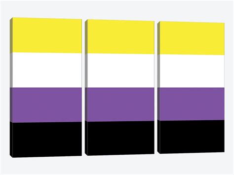 non binary pride flag canvas art by 5by5collective icanvas