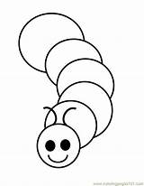 Coloring Pages Worm Kids Insect Color Inchworm Printable Easy Simple Worms Bug Drawing Clipart Apple Print Colouring Getdrawings Sheets Glow sketch template