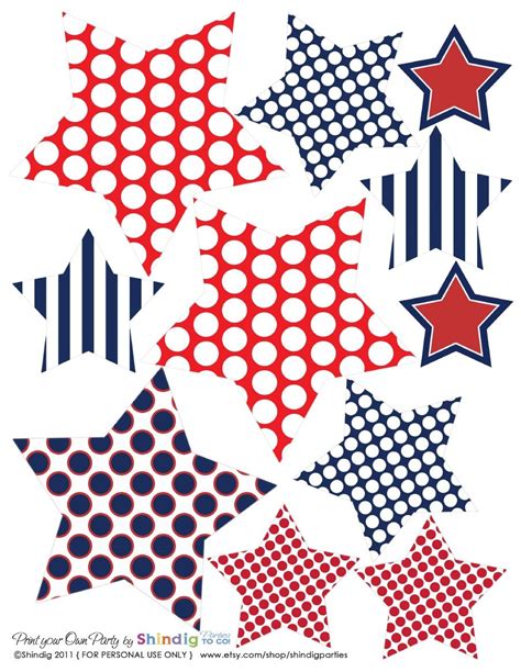 4th Of July Stars Printable