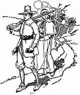 Puritan Puritans Clipart Woman Etc Walking Man Medium Usf Edu Thanksgiving Clipground Original Large Tiff Resolution sketch template