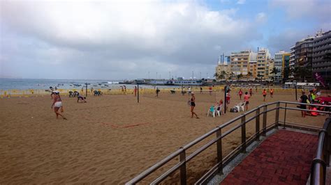 Playa De Las Canteras Der Stadt Strand In Las Palmas De