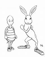 Hare Tortoise Jeh Artist Hares Mammals sketch template