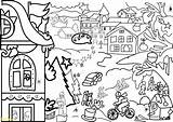 Village Coloring Pages Winter Luxury Getcolorings Getdrawings Printable Print Colorings sketch template