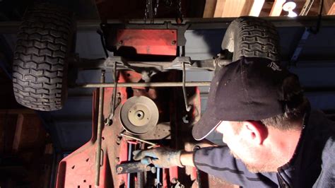 scotts riding mower   drive belt routing  installation youtube
