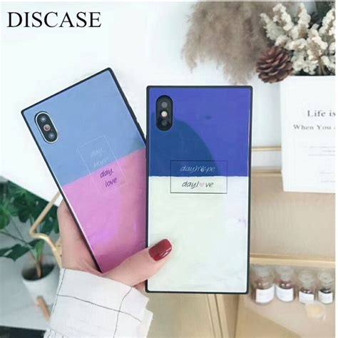 discase square blue glass shell phone case  iphone       iphone  gradient