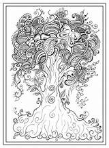 Mindfulness Coloring Printable Pages Tree Kids sketch template