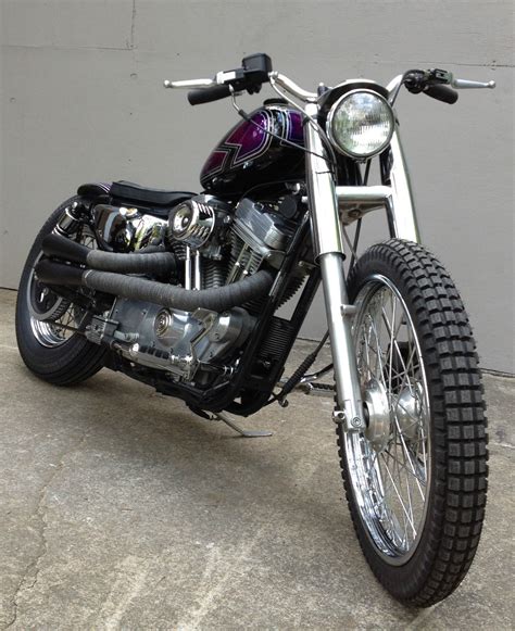 harley davidson sportster bobber chopper cafe tracker custom  miles