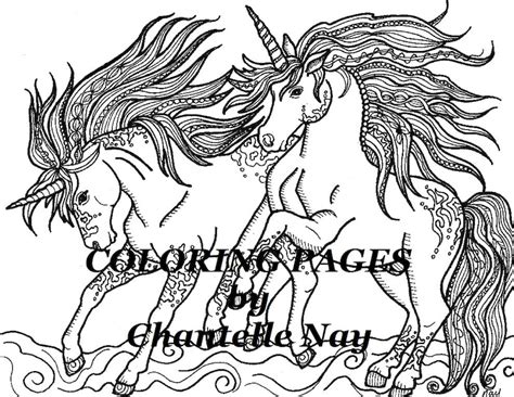 unicorns coloring page adult coloring picture digital etsy australia