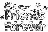 Coloring Friends Pages Forever Friend Words Drawing Designs Pal Two Friendship Printable Colorful Bff Kids Print Clipart Color Word Adults sketch template