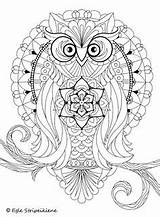 Coloring Pages Adult Owl Colouring Patterns Printable Quilling Stencil Sheets Books sketch template