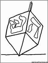 Dreidel Coloring Fun sketch template