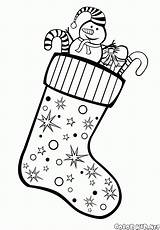 Stocking Navidad Colorear Calza Chaussette Strumpf Calze Calcetines Meia Noël Colorkid Doni Geschenke Voller Meias Piena Cheia Presentes Weihnachtssocken Chaussettes sketch template