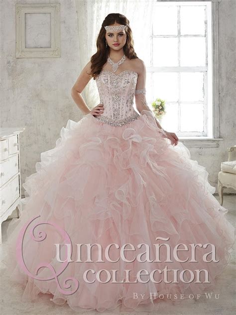 2016 Blush Quinceanera Dresses Ball Gown Jeweled Beaded On
