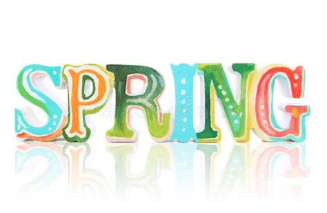 colorful spring sign stock image image  concept character