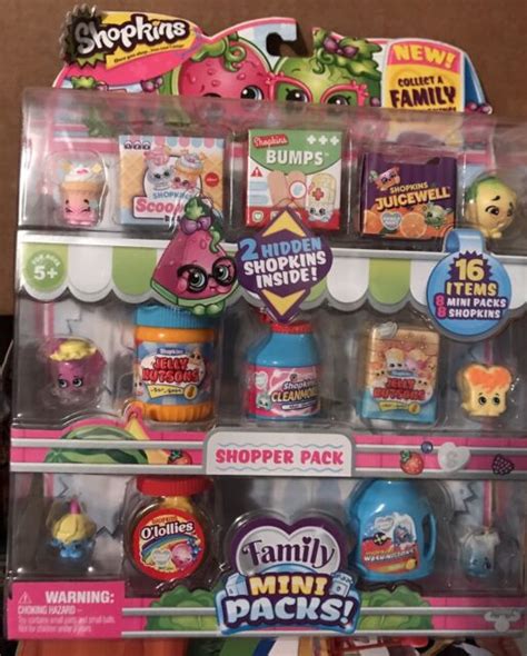 shopkins family mini packs shopper pack season    piece set