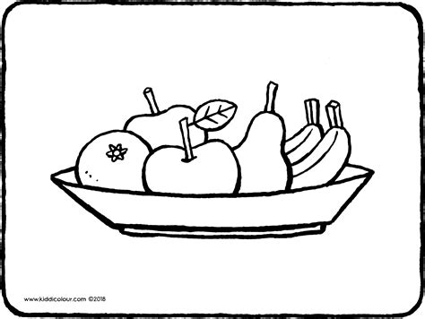 fruit bowl coloring pages coloring home