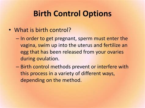 ppt birth control options powerpoint presentation free download id