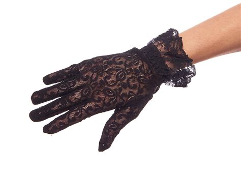 ruffled grace ladies wrist length lace glove
