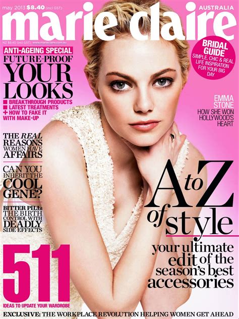 Emma Stone Marie Claire Australia May 2013 Issue