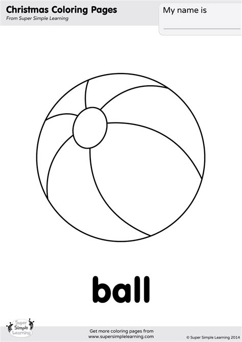 ball coloring page super simple