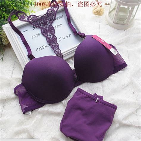 2018 new hot smooth embroidered front closure sexy bra set back y