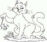 Coloring Cat Mouse Caught Colouring Kids Pages Little Printables Finished sketch template