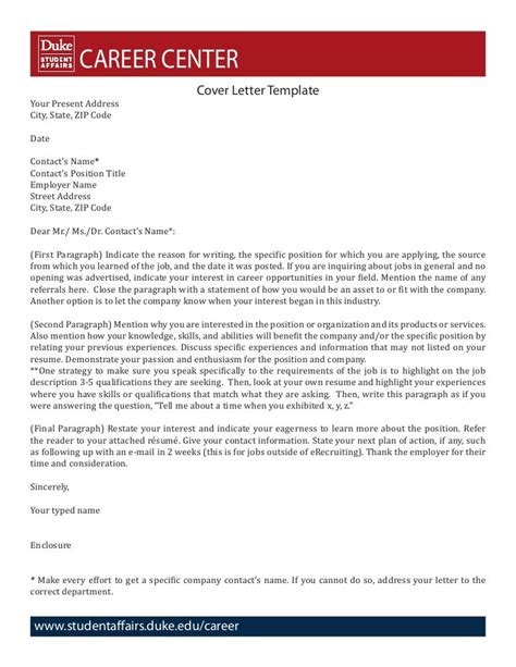 cover letter template