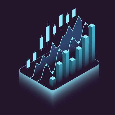 isometric financial stock market  vector art  vecteezy