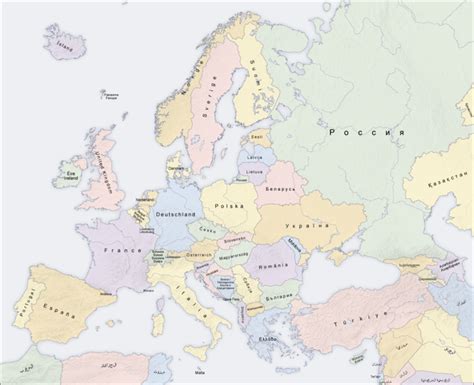map  europe political map  country names worldofmapsnet