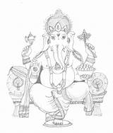 Ganesha Ganesh Murugan Vinayaka Psychic Strands sketch template