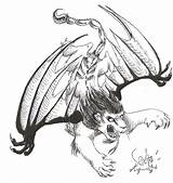 Manticore Coloring 636px 65kb sketch template
