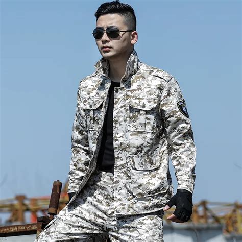Men S Sets Tactical Camouflage Clothes Military Suit Army Casual Jacket
