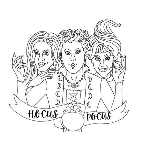 hocus pocus  coloring pages  printable templates