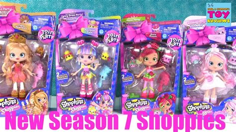 shoppies season  shopkins dolls join  party opening review