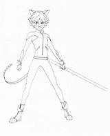 Miraculous Ladybug Coloring Pages Noir Cat Chat Template Youloveit Kids Popular sketch template