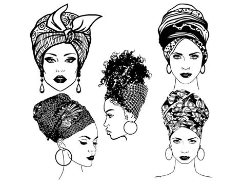 Bundle Afro Woman Svg African American Ethnicity Afro