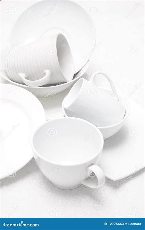 white ceramic stock image image  kitchenware contemporary