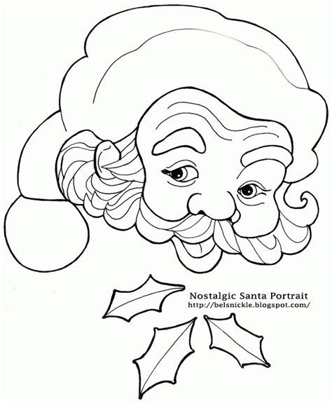 santa face coloring page coloring home